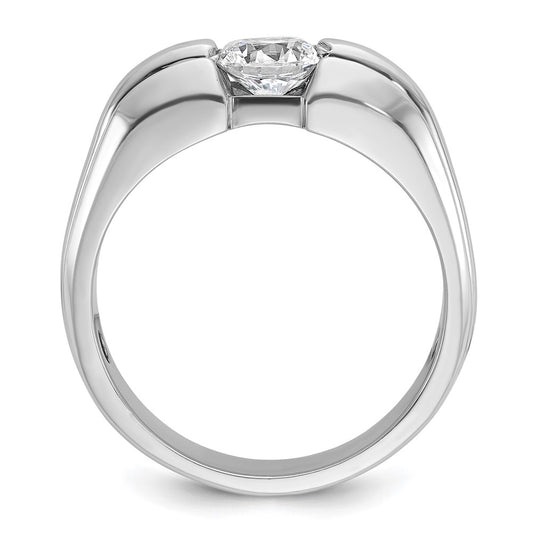 IBGoodman 14k White Gold 1 carat Lab Grown Diamond VS/SI+ G+ Complete Men's Ring