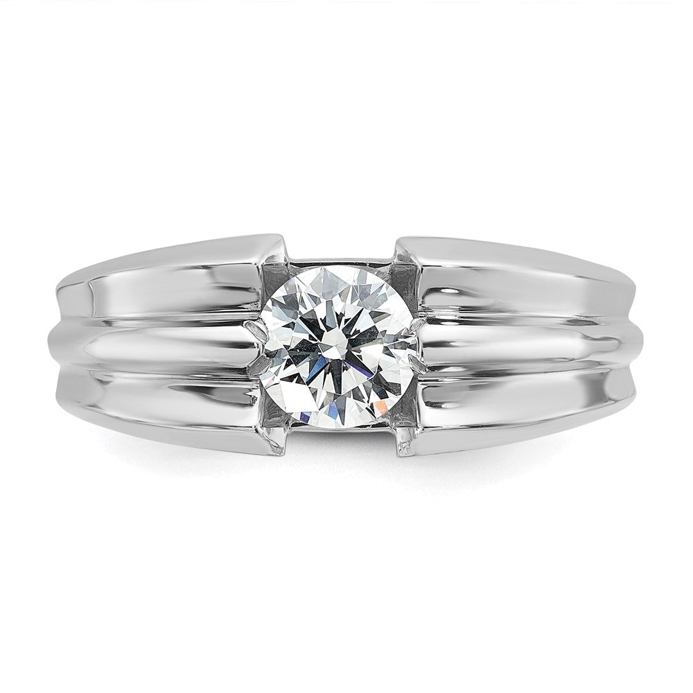 IBGoodman 14k White Gold 1 carat Lab Grown Diamond VS/SI+ G+ Complete Men's Ring