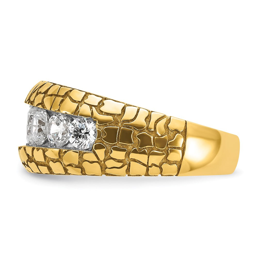 IBGoodman 14k 2 carat Lab Grown Diamond VS/SI+ G+ Complete Men's Nugget Ring