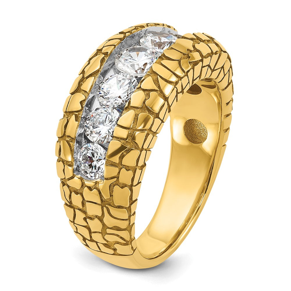 IBGoodman 14k 2 carat Lab Grown Diamond VS/SI+ G+ Complete Men's Nugget Ring