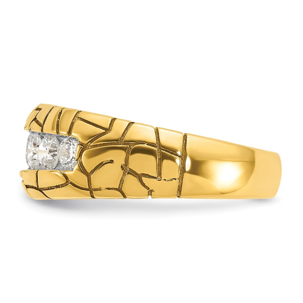 IBGoodman 14k 1 carat Lab Grown Diamond VS/SI+ G+ Complete Men's Nugget Ring