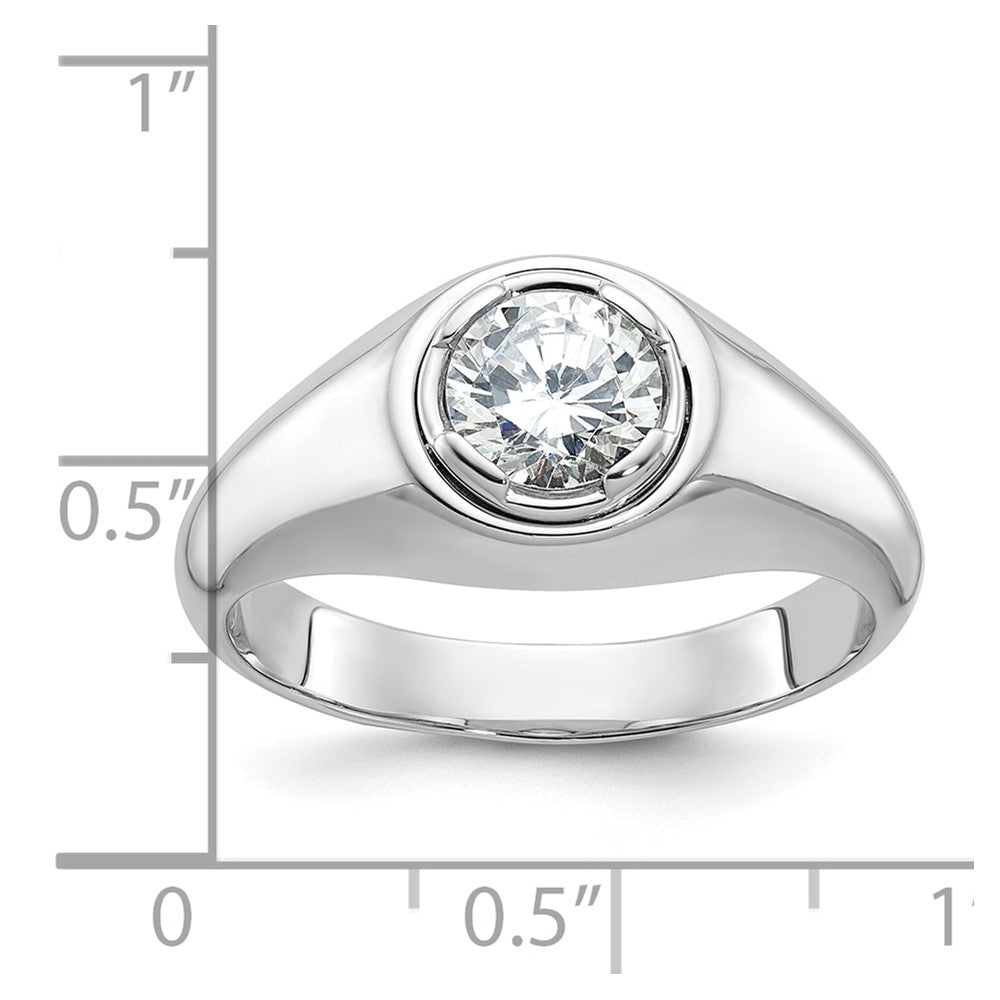 IB Goodman 10k White Gold Mens Round Diamond Ring Mounting