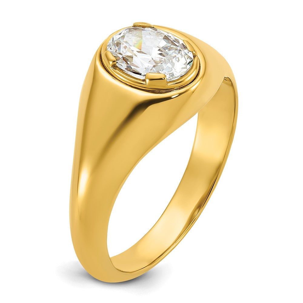 IBGoodman 14k 1 carat Lab Grown Diamond VS/SI+ G+ Oval Complete Men's Ring