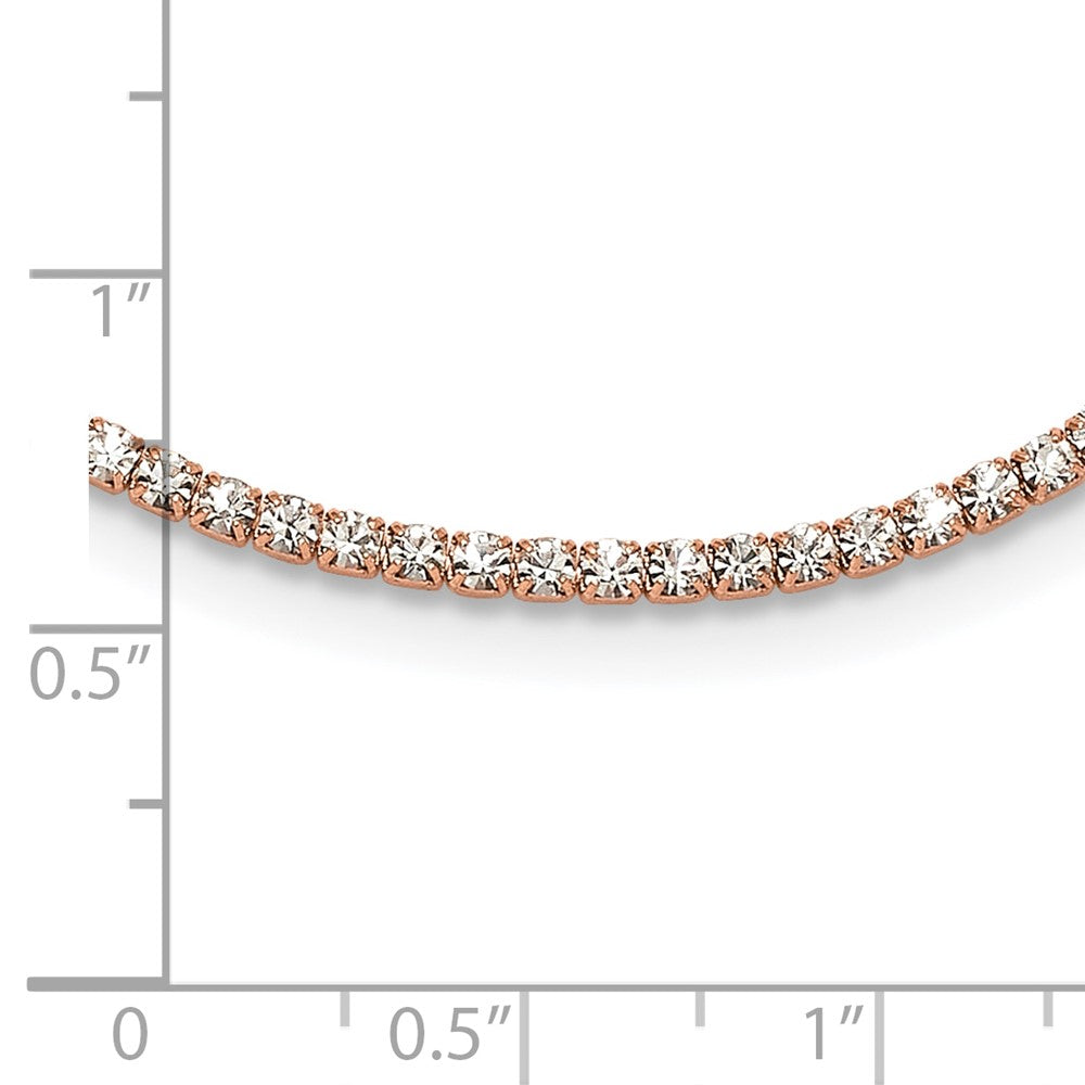 Flash Rose-Tone Polished Crystal 17.5in Necklace