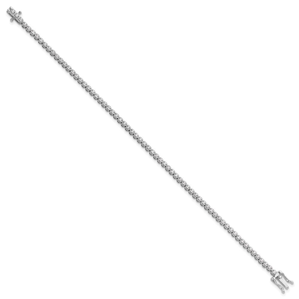 14k White Gold 1 carat Lab Grown Diamond VS/SI+ G+ Complete Round Tennis Bracelet