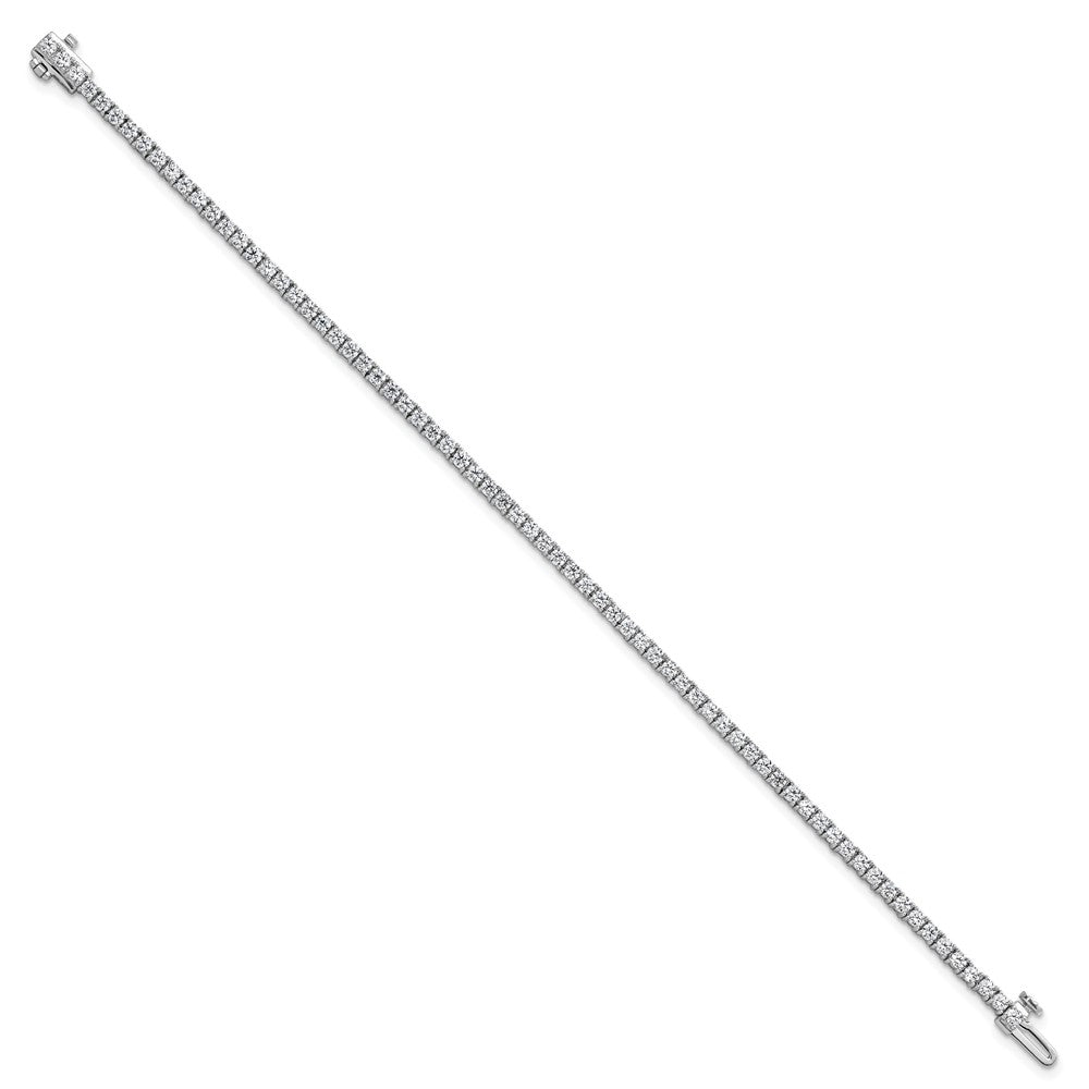 14k White Gold 2 3/4 carat Lab Grown Diamond VS+ F+ Complete Tennis Bracelet
