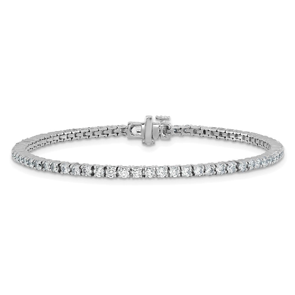 14k White Gold 2 3/4 carat Lab Grown Diamond VS/SI+ G+ Complete Tennis Bracelet