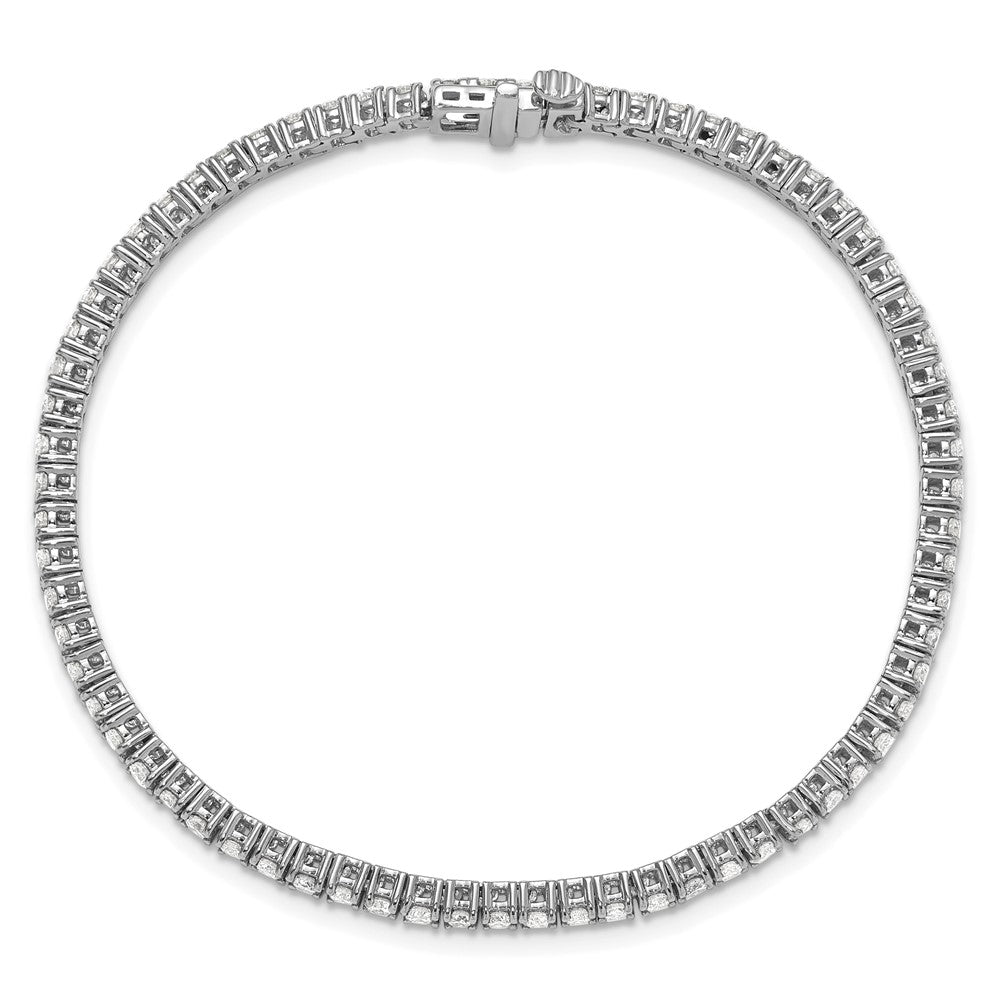 14k White Gold 2 3/4 carat Lab Grown Diamond VS/SI+ G+ Complete Tennis Bracelet