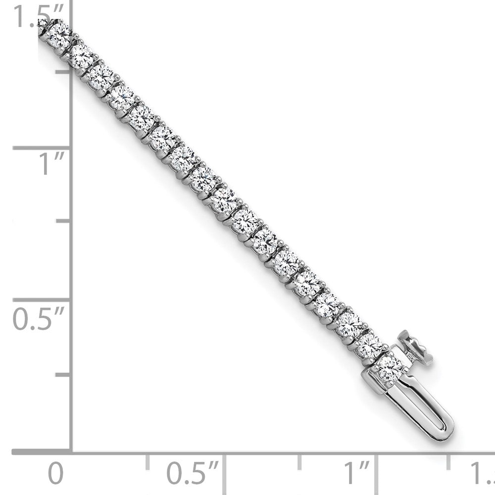 14k White Gold 2 3/4 carat Lab Grown Diamond VS/SI+ G+ Complete Tennis Bracelet
