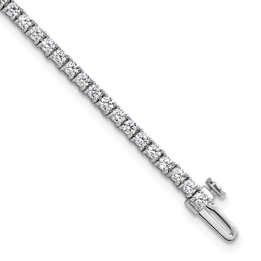 14k White Gold 2 3/4 carat Lab Grown Diamond VS+ F+ Complete Tennis Bracelet