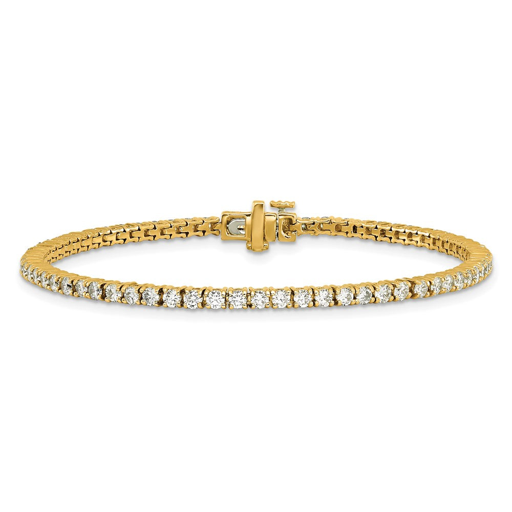 14k 2 3/4 carat Lab Grown Diamond VS/SI+ G+ Complete Tennis Bracelet
