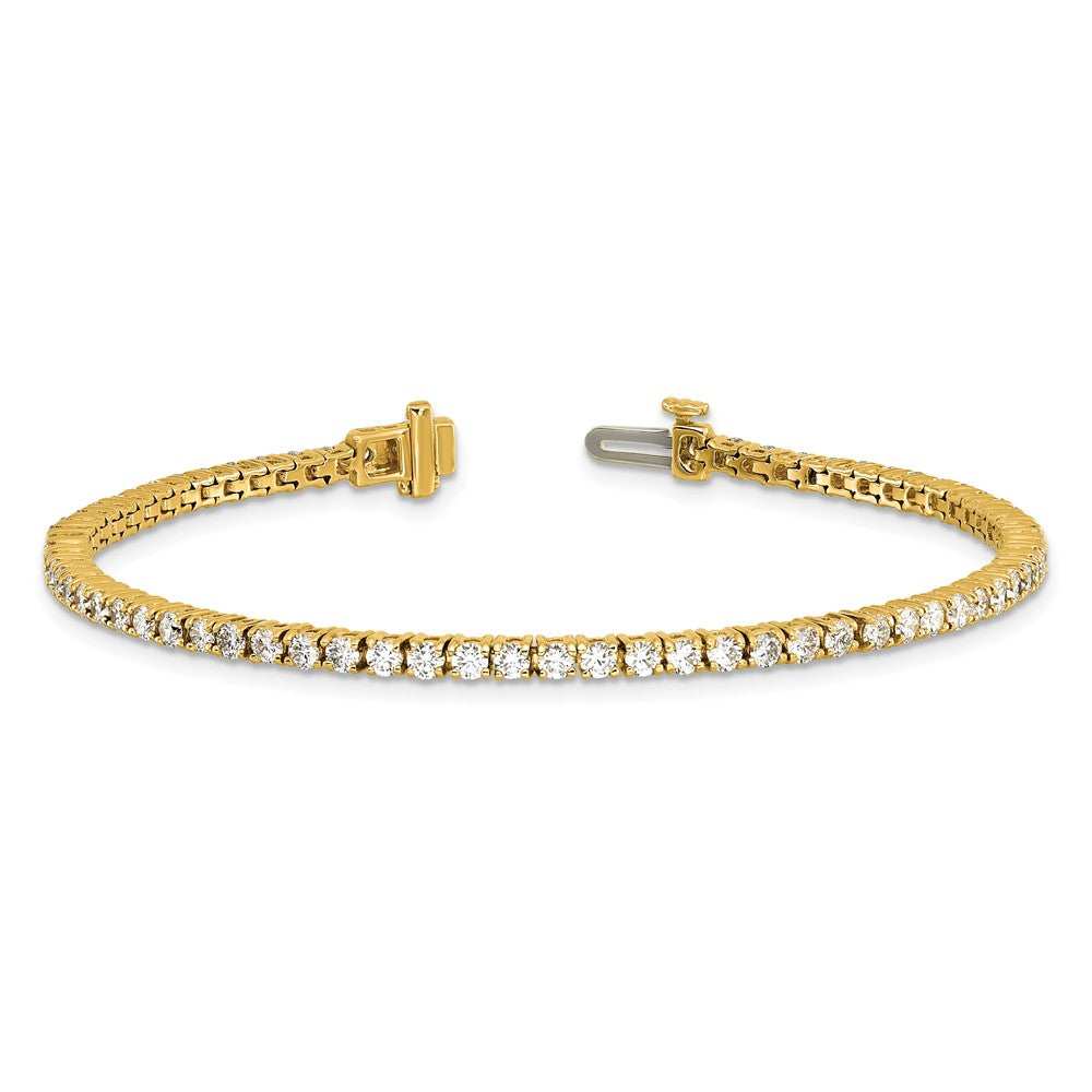 14k 2 3/4 carat Lab Grown Diamond VS/SI+ G+ Complete Tennis Bracelet