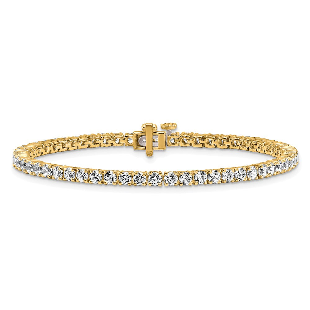 14k 5 carat Lab Grown Diamond VS+ F+ Complete Tennis Bracelet
