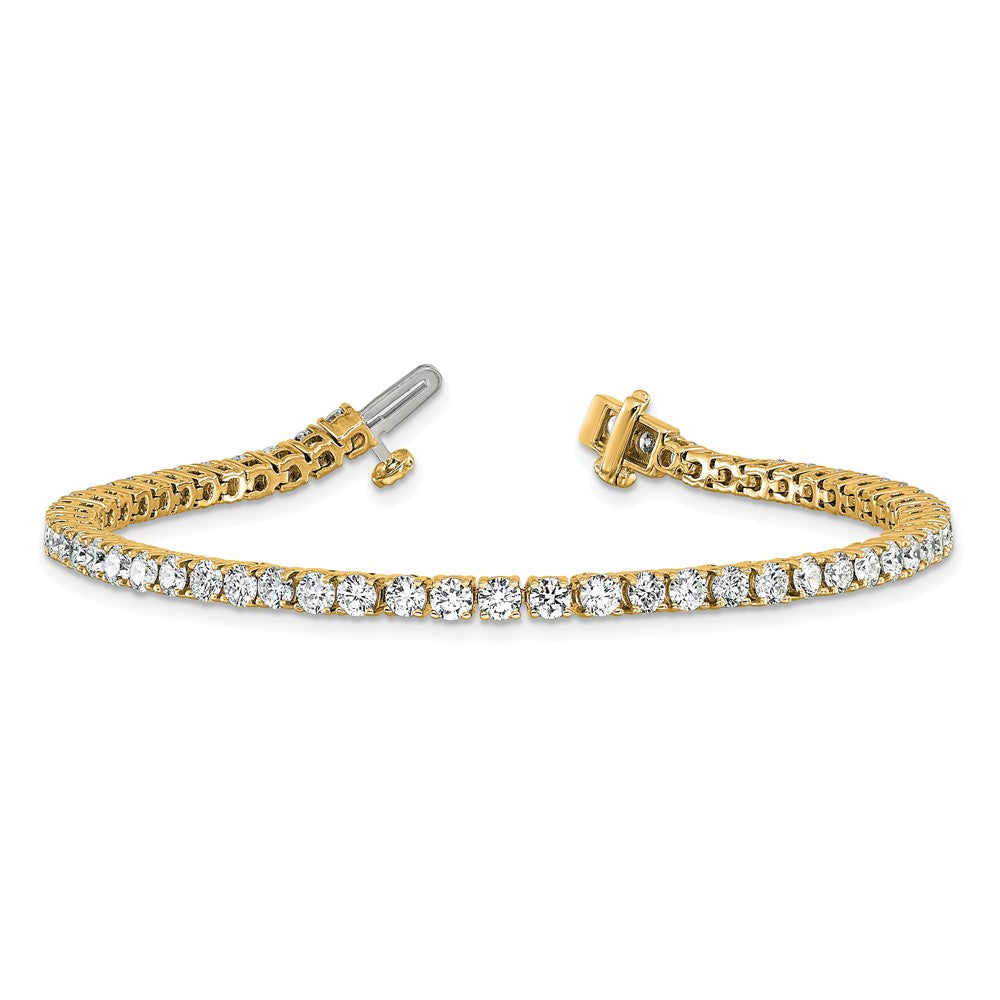 14k 5 carat Lab Grown Diamond VS+ F+ Complete Tennis Bracelet