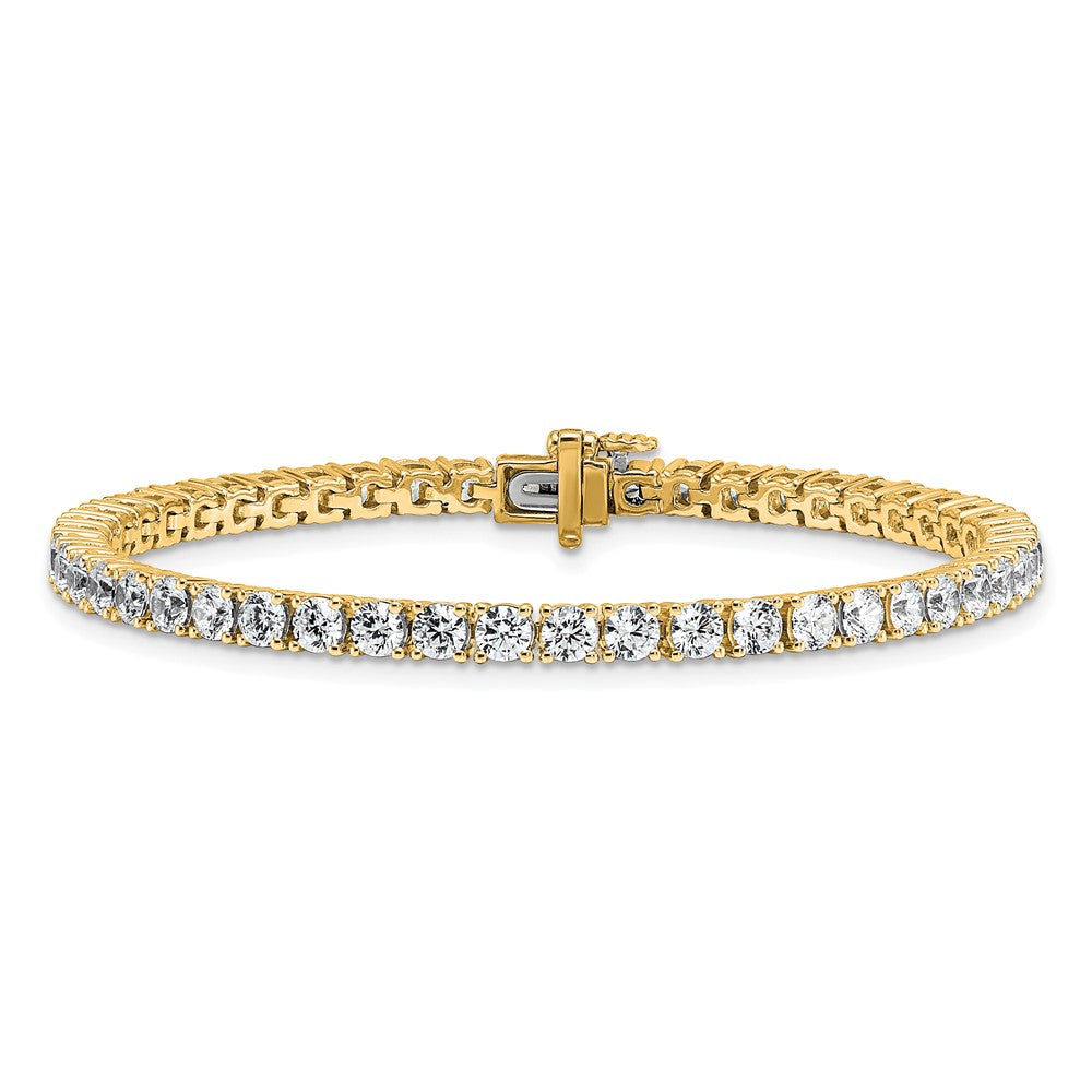 14k 7 carat Lab Grown Diamond VS+ F+ Complete Tennis Bracelet