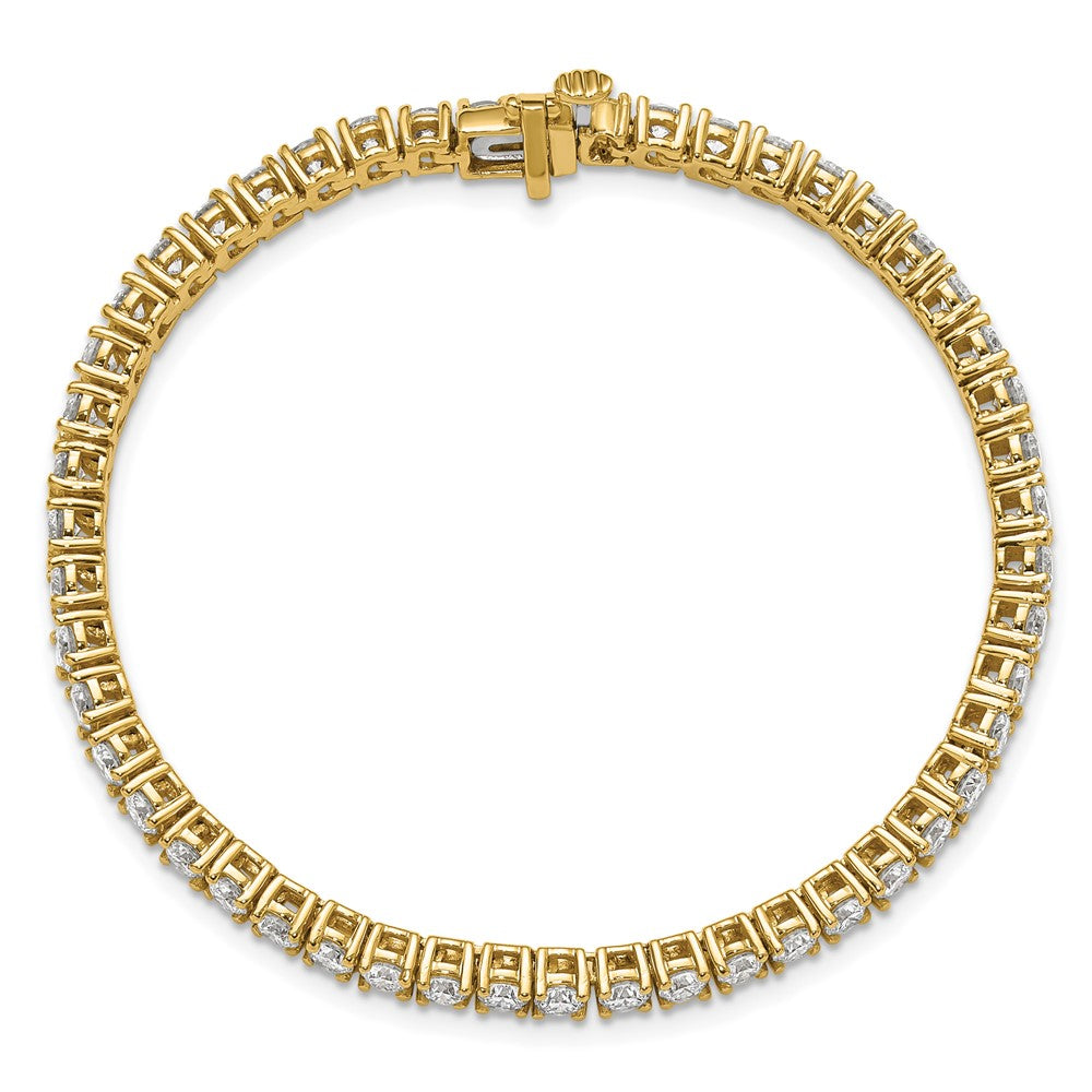 14k 7 carat Lab Grown Diamond VS+ F+ Complete Tennis Bracelet