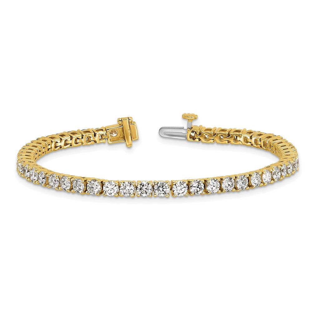 14k 7 carat Lab Grown Diamond VS+ F+ Complete Tennis Bracelet