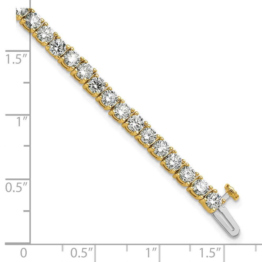 14k 7 carat Lab Grown Diamond VS+ F+ Complete Tennis Bracelet