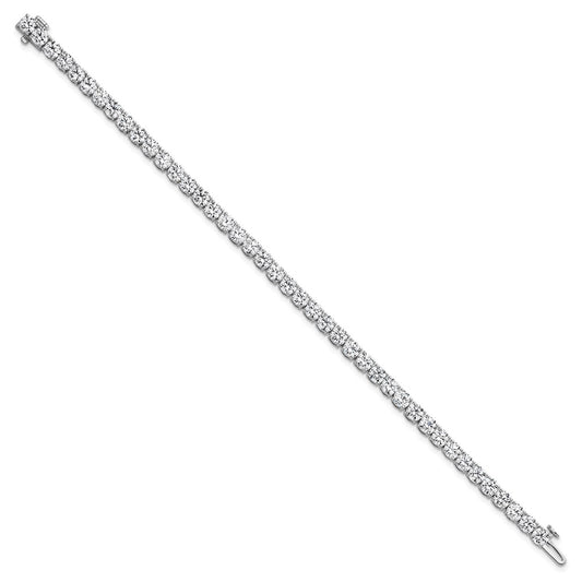 14k White Gold 10 carat Lab Grown Diamond VS+ F+ Complete Tennis Bracelet