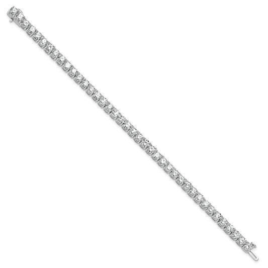 14k White Gold 12 1/2 carat Lab Grown Diamond VS/SI+ G+ Complete Tennis Bracelet