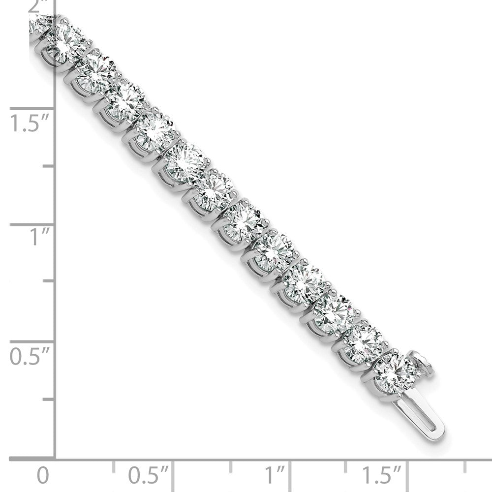 14k White Gold 12 1/2 carat Lab Grown Diamond VS+ F+ Complete Tennis Bracelet