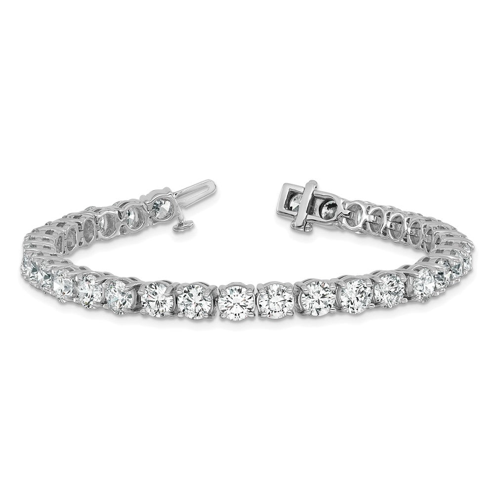 14k White Gold 16 carat Lab Grown Diamond VS/SI+ G+ Complete Tennis Bracelet
