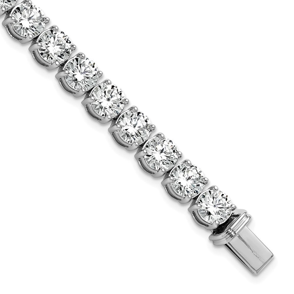 14k White Gold 25 carat Lab Grown Diamond VS/SI+ G+ Complete Tennis Bracelet