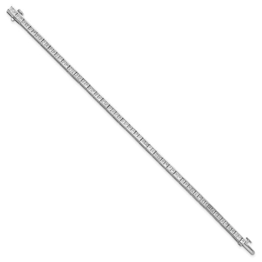 14kw 6 carat Lab Grown Diamond VS/SI+ G+ Complete Princess Tennis Bracelet