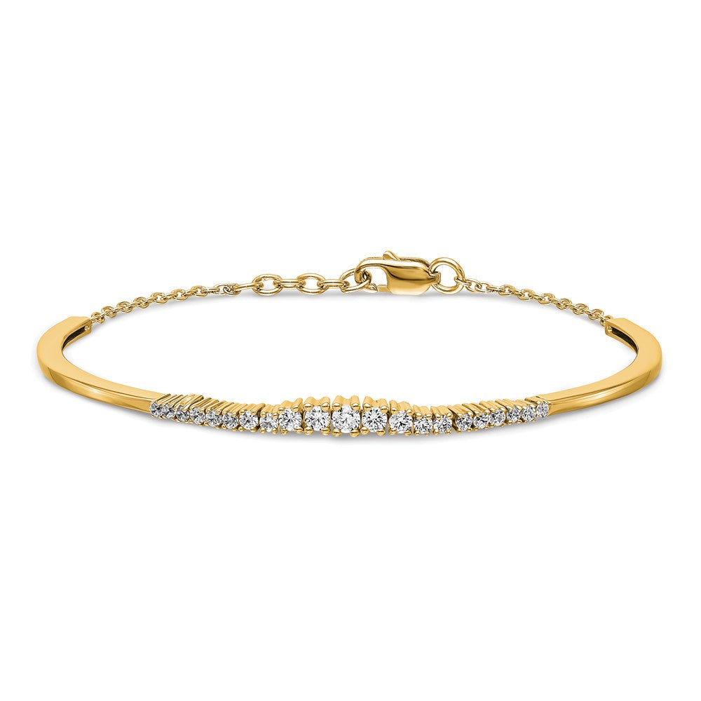 14k 3/4 carat Lab Grown Diamond VS/SI+ G+ Complete Graduated Bangle Bracelet