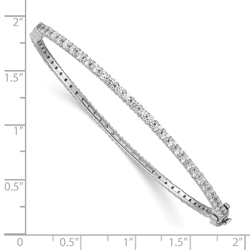 14k White Gold 2 1/2 carat Lab Grown Diamond VS/SI+ G+ Complete Eternity Bangle Bracelet