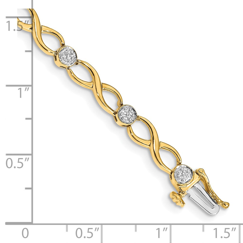 10k Diamond Infinity Bracelet