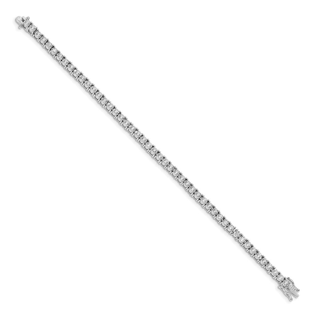 14k White Gold 2 carat Lab Grown Diamond VS/SI+ G+ Complete 7.5 inch Illusion Setting Bracelet