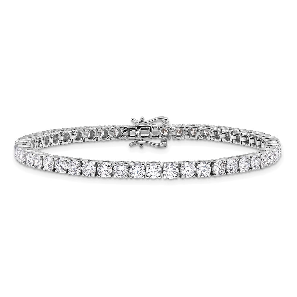 14k White Gold 7 7/8 carat Lab Grown Diamond VS/SI+ G+ Complete Round Tennis Bracelet