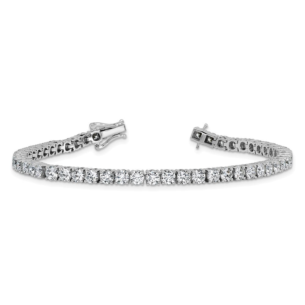 14k White Gold 7 7/8 carat Lab Grown Diamond VS/SI+ G+ Complete Round Tennis Bracelet