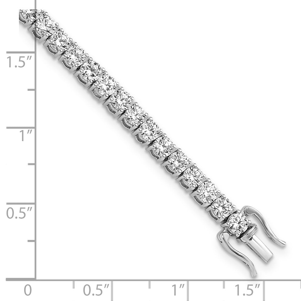 14k White Gold 7 7/8 carat Lab Grown Diamond VS/SI+ G+ Complete Round Tennis Bracelet