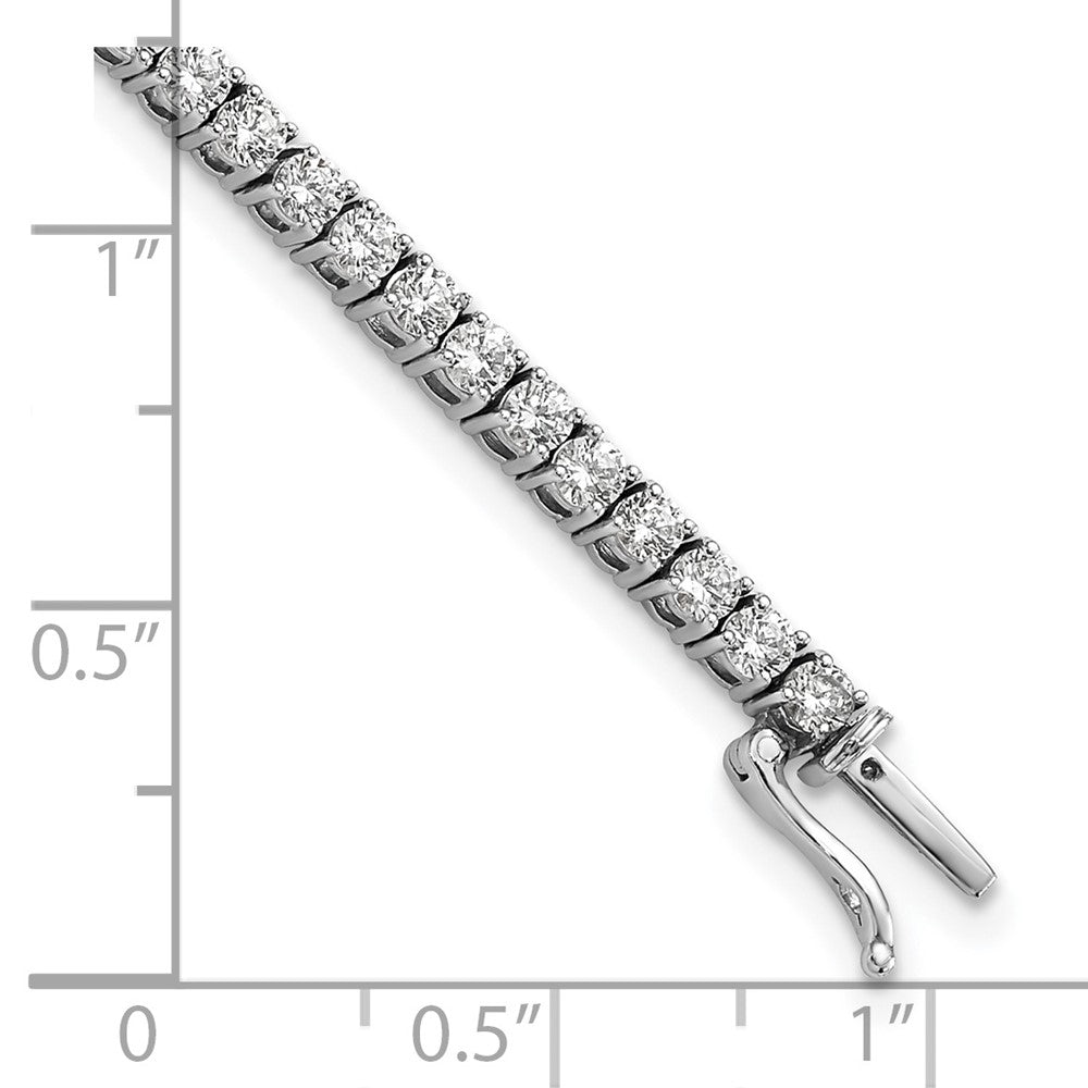 14k 4 3/8 carat Lab Grown Diamond VS/SI+ G+ Complete 7.5 inch Tennis Bracelet