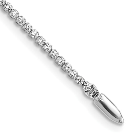 14k White Gold 1 1/3 carat Lab Grown Diamond VS/SI+ G+ Complete Round Tennis Bracelet