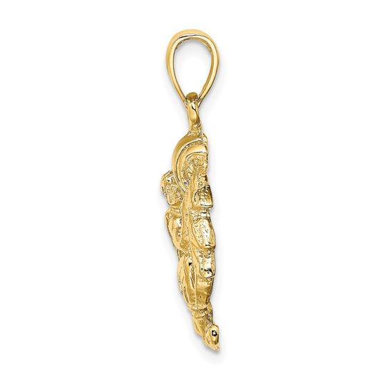 14k Large Aquarius Zodiac Charm