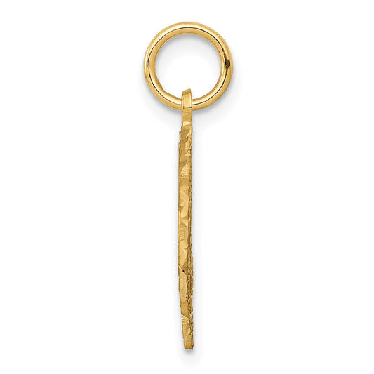 14k Heart Letter B Charm