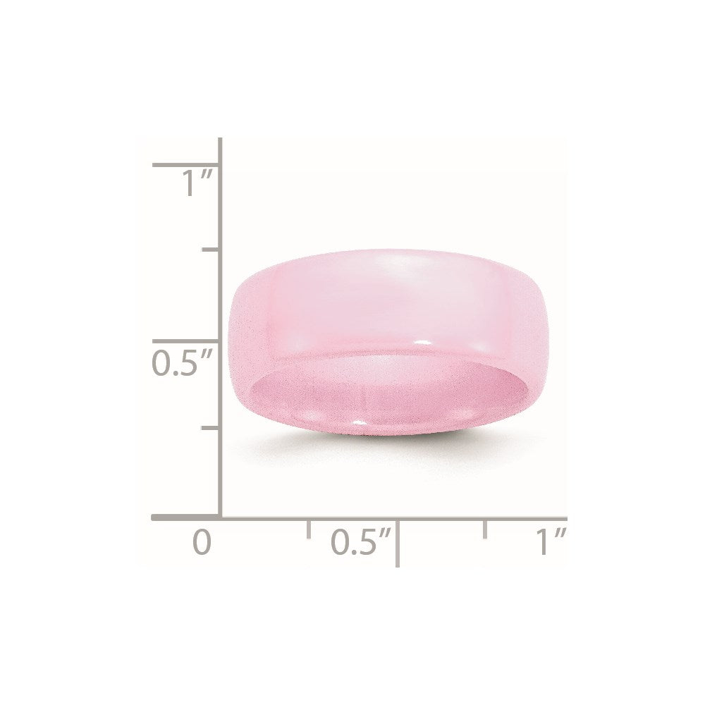Chisel Ceramic Pink 8mm Polished Band