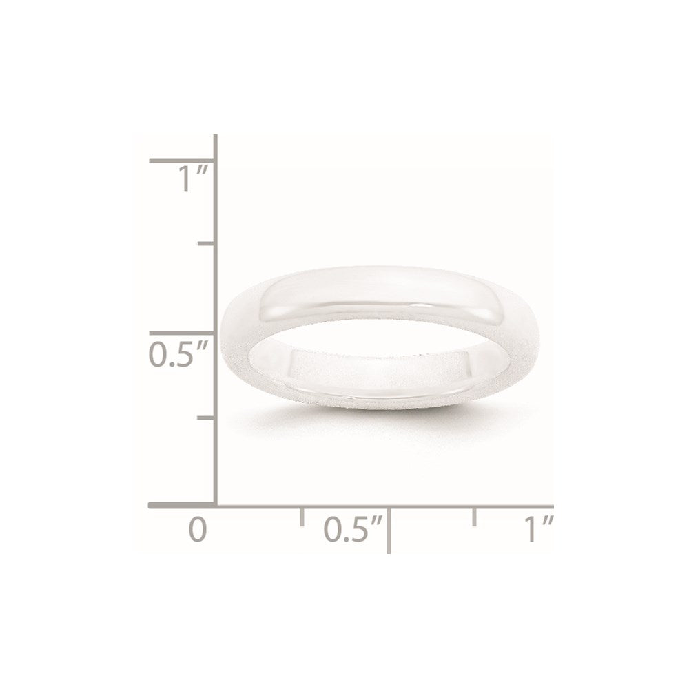 Chisel Ceramic White 4mm Polished Band