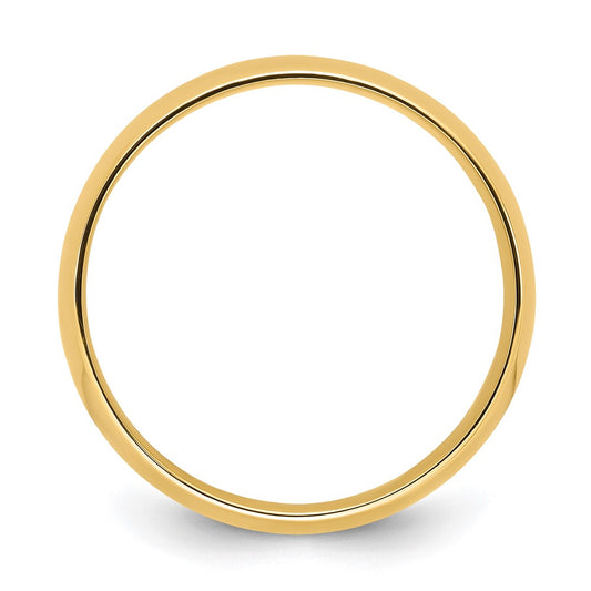 14k Yellow Gold 8mm Lightweight Comfort Fit Wedding Band Size 8