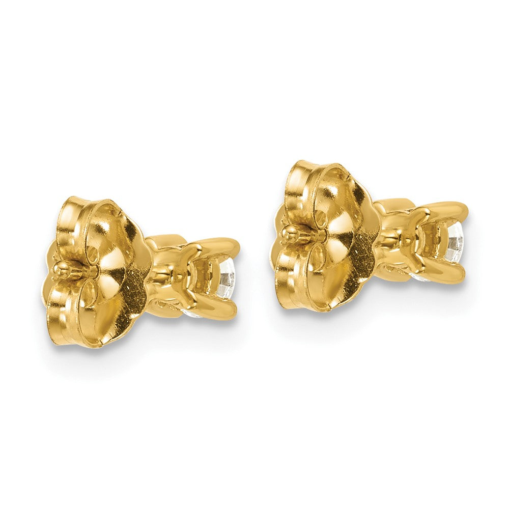 14k 1/3 carat Lab Grown Diamond VS/SI+ G+ Round Complete Four Prong Heavyweight Stud Earrings