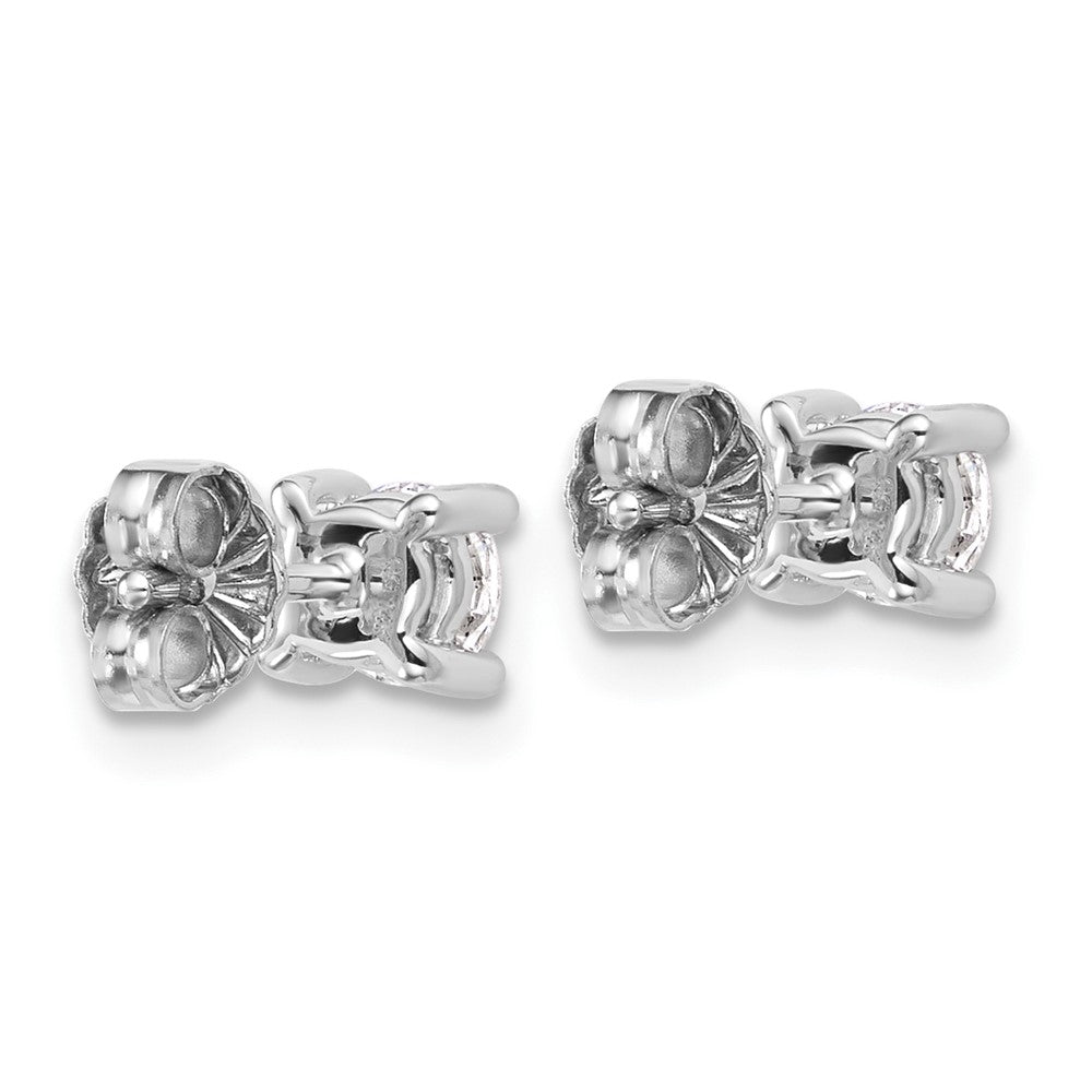 14k White Gold 5/8 carat Certified Lab Grown Diamond VS+ F+ Round Complete Four Prong Heavyweight Stud Earrings
