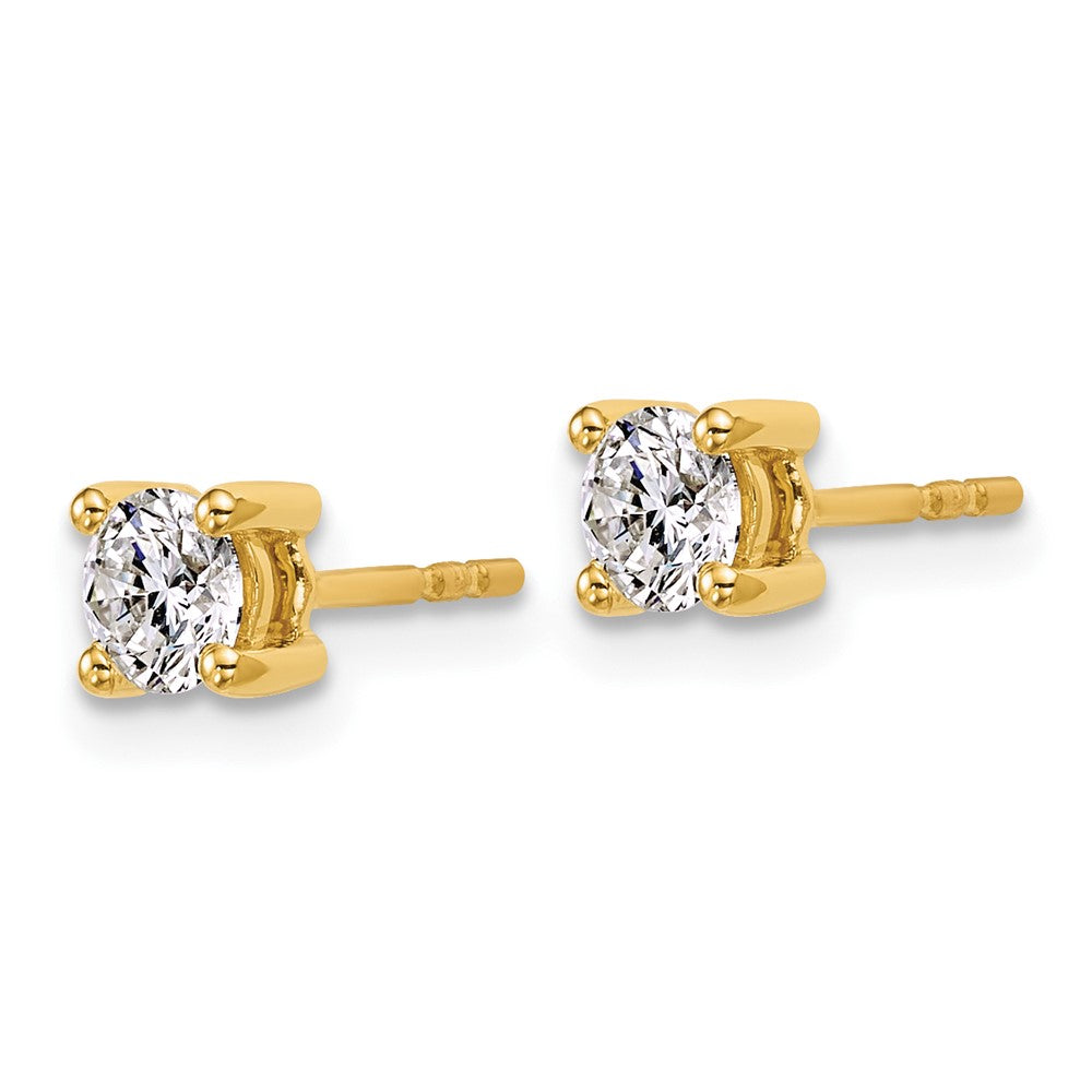 14k 5/8 carat Certified Lab Grown Diamond VS/SI+ G+ Round Complete Four Prong Heavyweight Stud Earrings