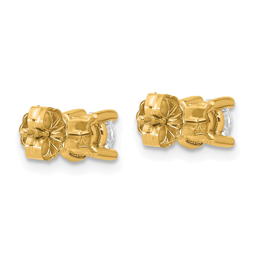 14k 5/8 carat Lab Grown Diamond VS/SI+ G+ Round Complete Four Prong Heavyweight Stud Earrings