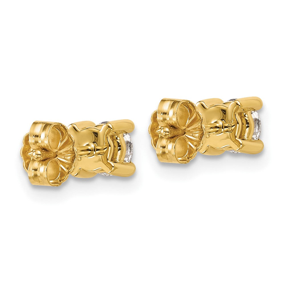 14k 5/8 carat Certified Lab Grown Diamond VS/SI+ G+ Round Complete Four Prong Heavyweight Stud Earrings
