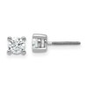 14k White Gold 5/8 carat Lab Grown Diamond VS/SI+ G+ Round Complete Four Prong Screwback Heavyweight Stud Earrings
