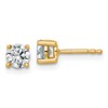 True Origin 14K Yellow Gold 3/4 carat Lab Grown Diamond VS+ F+ Round Four Prong Heavy Weight Complete Stud Earrings