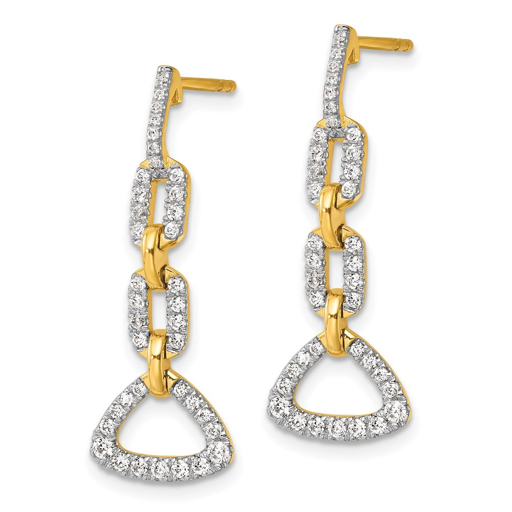 14K Lab Grown Diamond VS/SI+ G+ Fancy Post Dangle Earrings